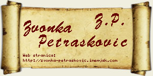 Zvonka Petrašković vizit kartica